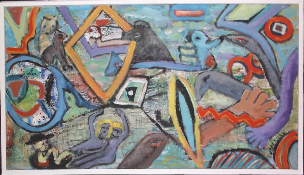 Animal Legends II  }
Oil on canvas  21 x 31 inches